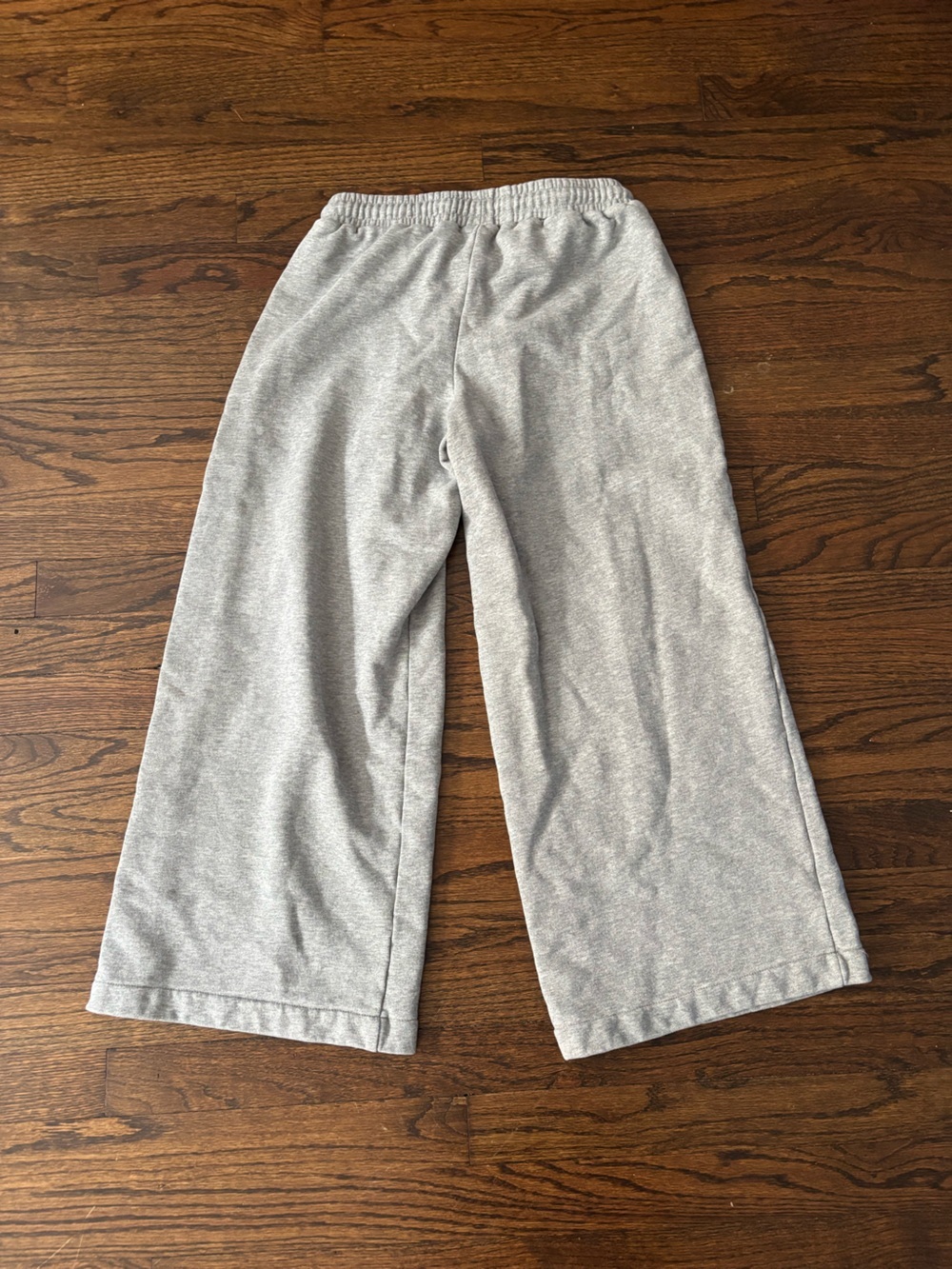 Princess Polly Cropped Wide Leg Culotte Relaxed Heather Gray Sweat Pant 4 - Picture 6 of 6